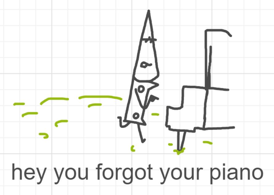 A panel from What's The Point, episode five of the Board Boards object show by Furretwalk/WalkingFurret.